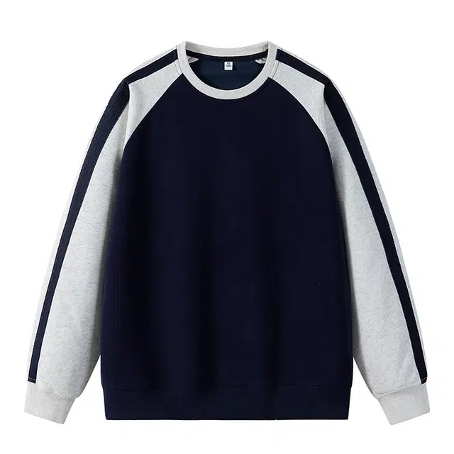 海尔斯 长袖外套美式复古圆领宽松卫衣 男款