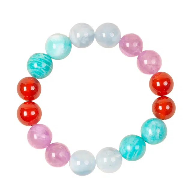 仙园韵 新中式国风色彩斑斓多宝回纹珠招财旺姻缘锦鲤好运百搭 多色水晶 手串 男女同款情侣款