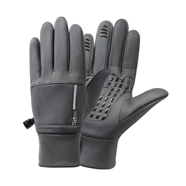 俞兆林 防寒冬季骑行防风加绒骑车电动车开车防滑户外运动登山跑步御寒防冻可触屏 加厚 保暖手套 男款