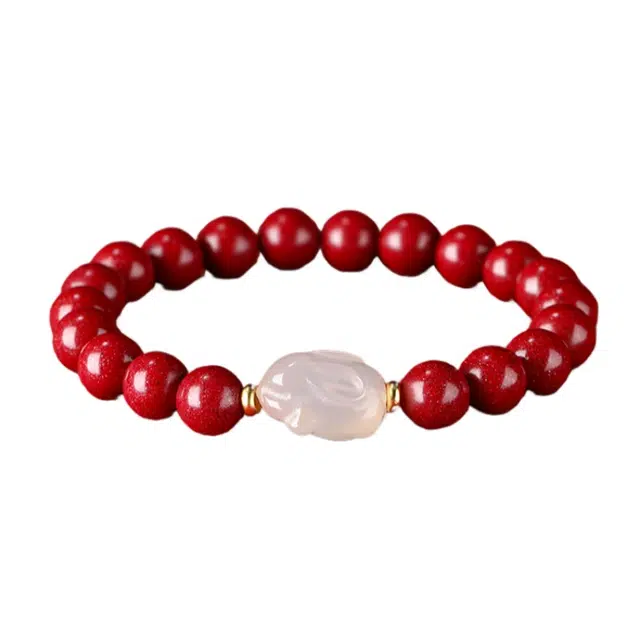 仙园韵 遇兔呈祥 新中式国潮转运八方來财本命年转运手饰#好运 朱砂 手串 女款