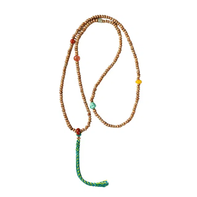 仙园韵 菱镁矿编织绳原生态迷你多圈手链流苏手持多圈文玩佛珠#好运 星月菩提 手串 男女同款情侣款