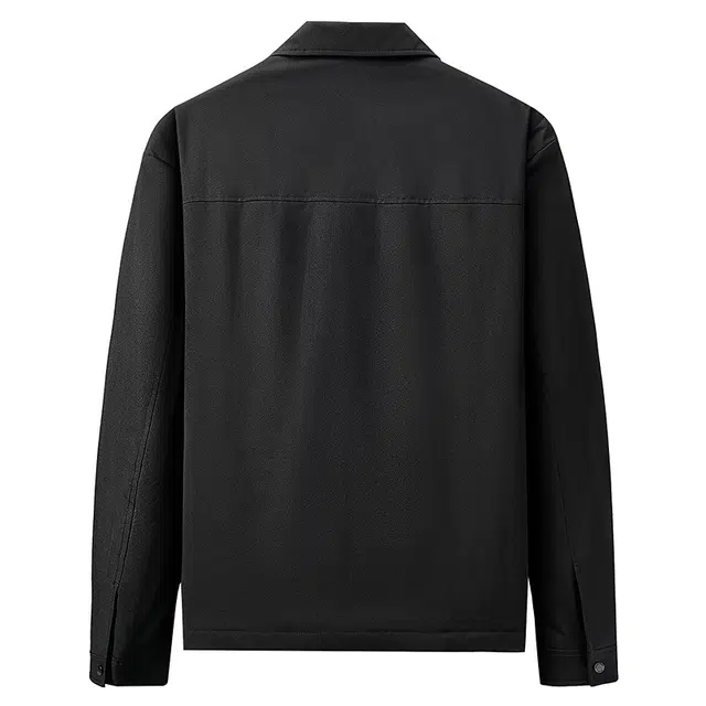 与狼共舞 高密抗皱时尚拼接撞色绗缝夹棉轻暖通勤百搭翻领夹克外套 男款