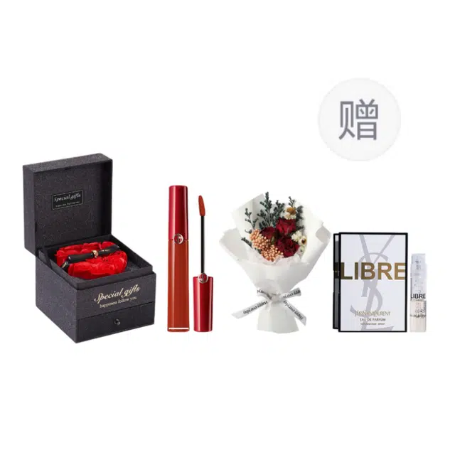 阿玛尼 红管唇釉丝绒哑光口红 持久不易脱色 限定臻享礼遇赠高定礼盒套装