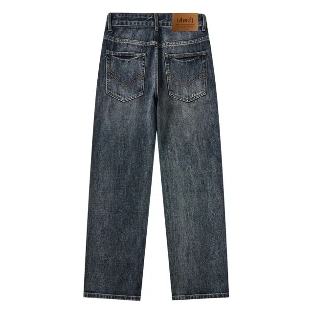 【dme】 时尚简约无弹宽松舒适百搭直筒牛仔裤 男女同款