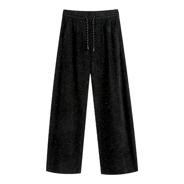 海尔斯 百搭透气纯色中腰宽松直筒系带休闲裤 男女同款