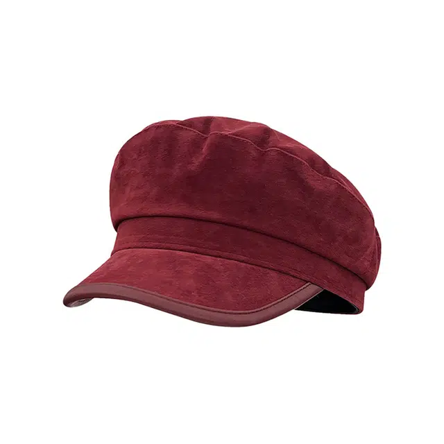 心水好物 复古磨毛麂皮绒画家帽子百搭显脸小报童帽户外休闲出游 棉 贝雷帽 男女同款情侣款