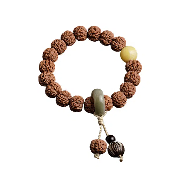 茂琼 万事顺利好运连连中式国潮佛珠盘玩龙纹原籽文玩跑环精品复古气质文玩念珠佛珠 金刚菩提 手串 男款