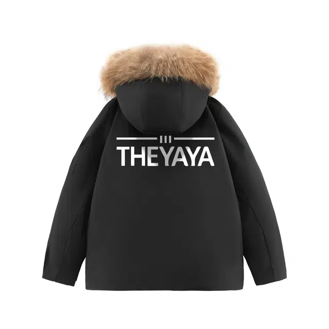 鸭鸭 新国标高蓬松鸭绒防水防风抗寒保暖加厚户外宽松休闲时尚百搭学生党运动肩章飞行员连帽派克工装冬季羽绒服 男女同款