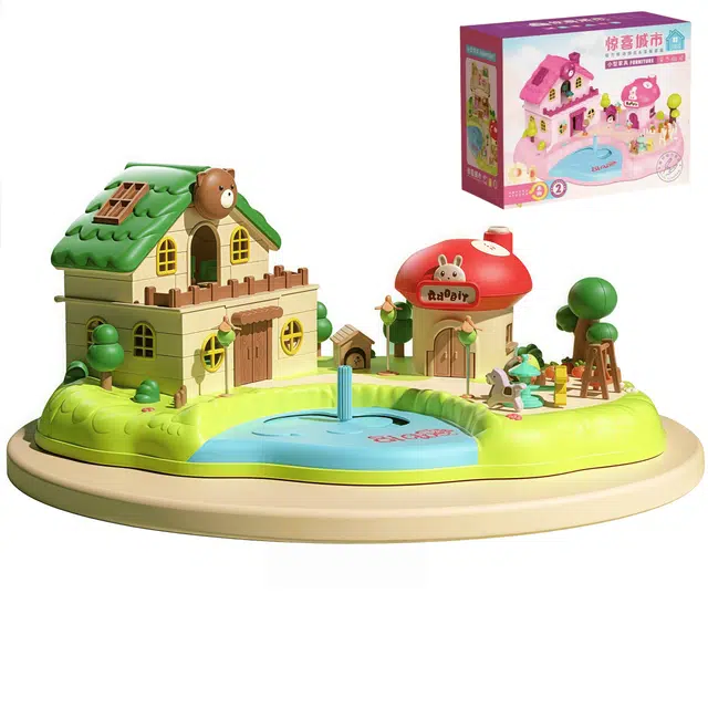 贝贝家 磁力故事音乐惊喜公主城堡 温馨家园 丰富玩法 灯光声乐 趣味互动 过家家玩具