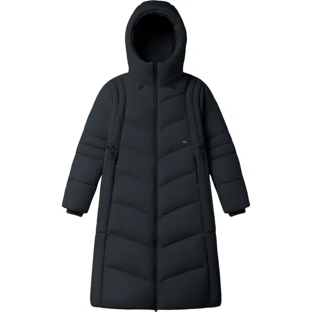 蕉下 时尚高蓬松抗湿冷保暖不臃肿户外运动百搭加高帽领可机洗长款羽绒服 女款