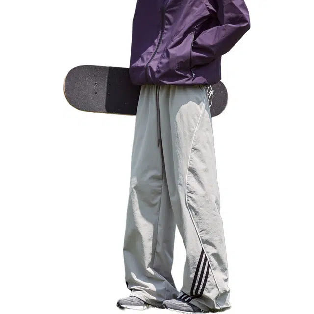 海尔斯 潮流户外舒适百搭条纹宽松休闲裤 男款