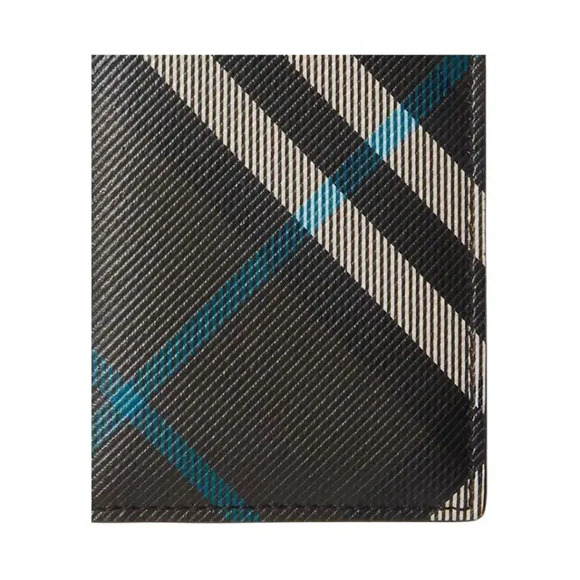 Burberry Check Folded Card Holder Black