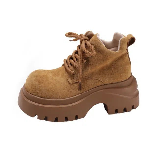 英伦复古厚底增高百搭休闲潮流 短筒 马丁靴 女