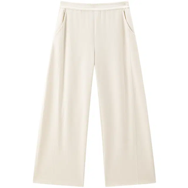 太平鸟 简约舒适时尚百搭宽松廓形弯刀裤休闲裤 女款