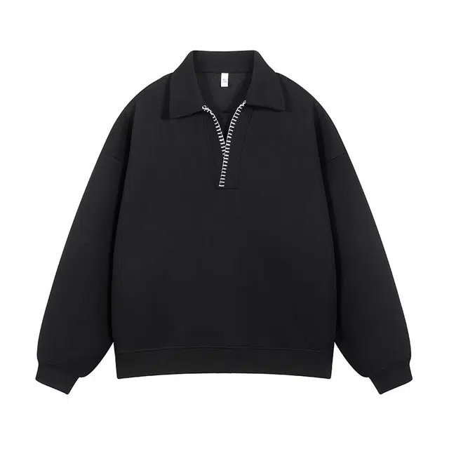 海尔斯 休闲宽松翻领套头百搭时尚简约卫衣 男款