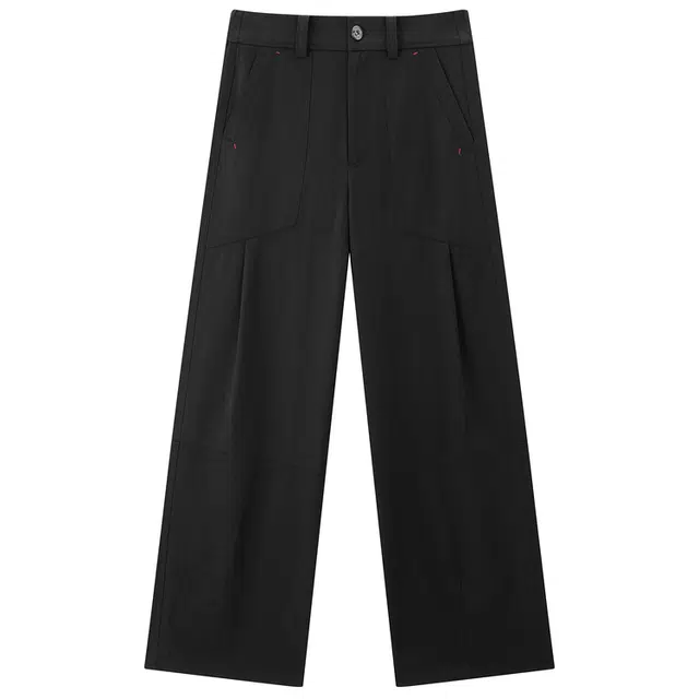 太平鸟 百搭高腰阔腿工装裤宽松直筒休闲裤 女款