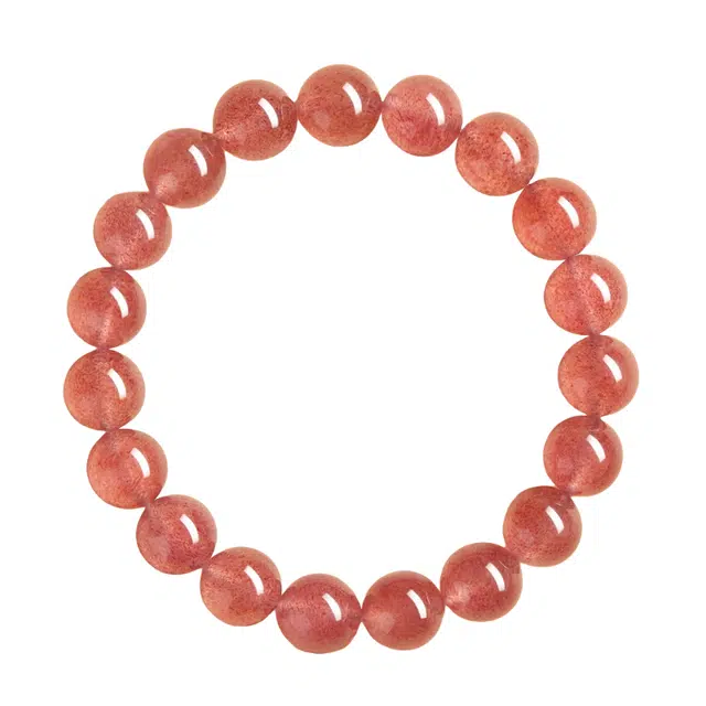 仙园韵 颗颗精选轻奢小众设计高级感好运转运招财平安国潮新中式 草莓晶 手串 女款