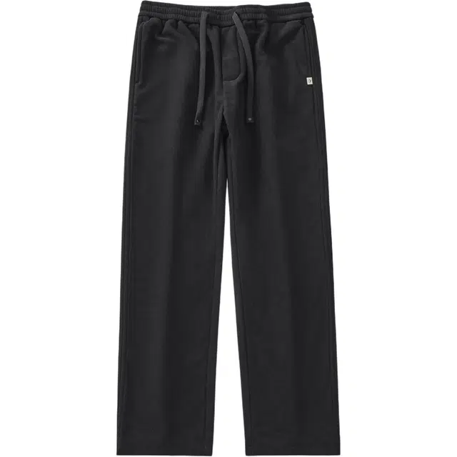 希越 秋冬加绒款抽绳松紧腰痞帅潮牌美式高街直筒垂感休闲裤 男款