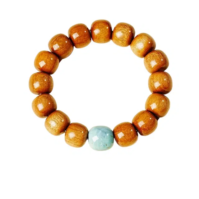 茂琼 柿柿如意万事顺利新中式国潮古风高级感小众设计文玩盘玩念珠文玩盘玩佛珠复古典雅独特手工精致文玩#好运 楠木 手串 男款