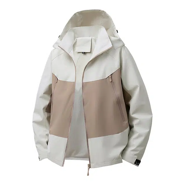 海尔斯 单层多功能翻领连帽百搭时尚简约宽松夹克外套 男女同款