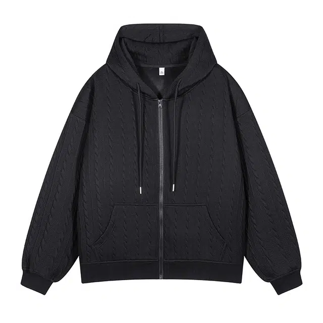 海尔斯 简约休闲提花连帽宽松时尚简约百搭卫衣 男款