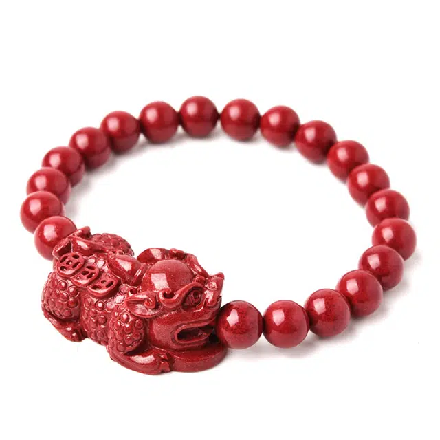 匠心手作 发财暴富 灵菲 保真招财高含量貔貅吞金兽 新中式国潮小众本命年转运平安多福 #好运礼盒 朱砂 手串 男女同款情侣款