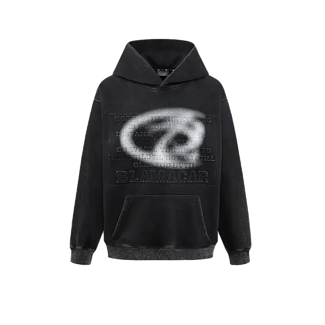 奇迹街区 美式复古潮牌嘻哈宽松百搭连帽卫衣 男女同款