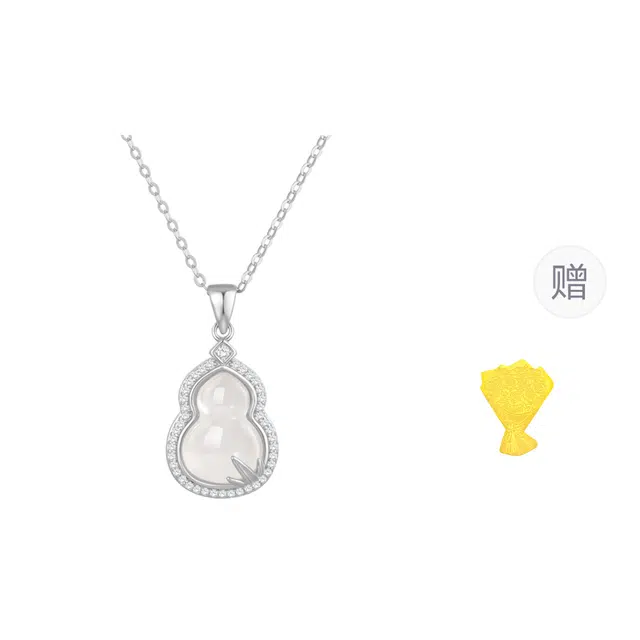 甄选高品质 金六福吉祥 福禄双全 福气满满新中式国潮设计轻奢小众高级感显白显气质日常通勤约会百搭#好运天然 玉髓 项链 女款