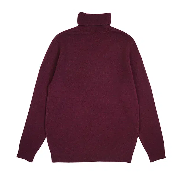 比利斯山羊 精纺高领纯色加厚长袖保暖毛衣羊毛衫 男款