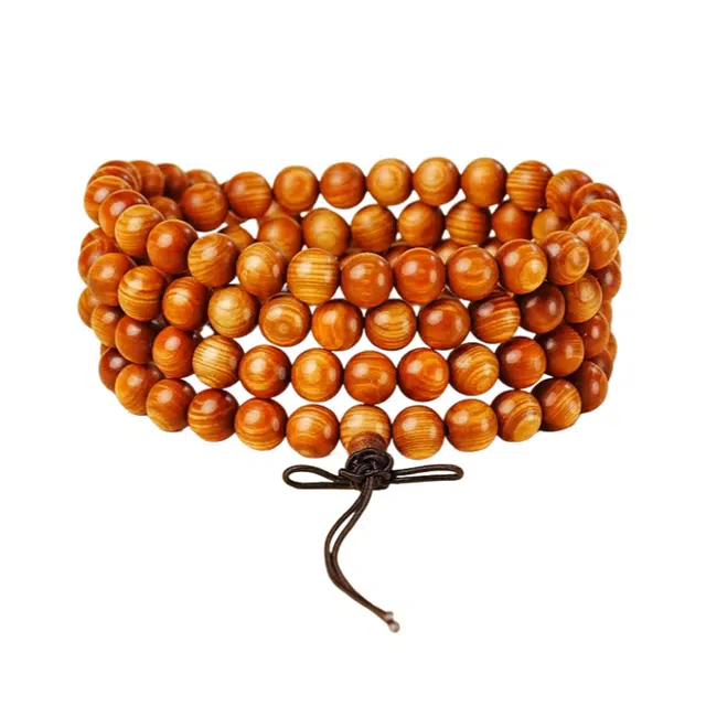 茂琼 财源广进万事顺遂好运连连新中式古风文玩转运珠多圈叠戴高级盘玩念珠 崖柏 手串 男女同款情侣款