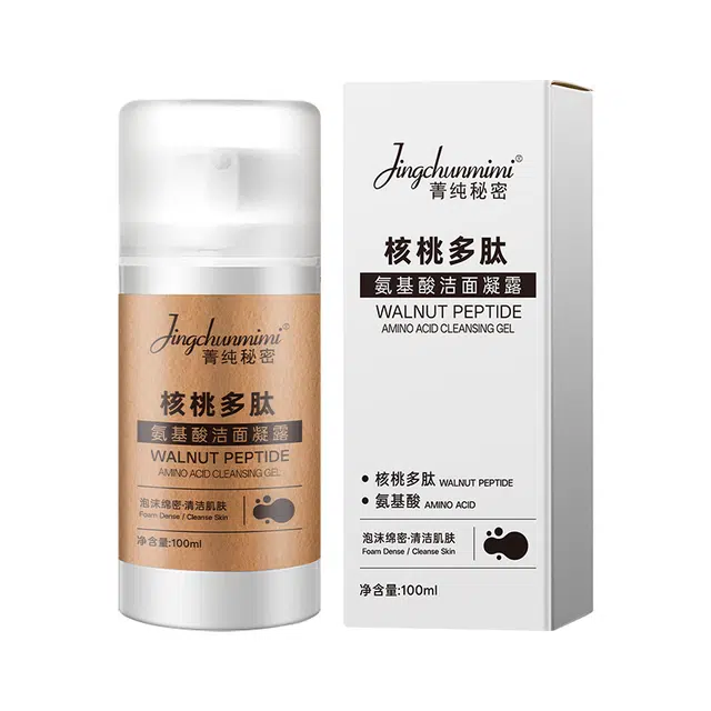 菁纯秘密 核桃多肽氨基酸洁面凝露洗面奶控油保湿深层清洁男女士 保湿补水去角质收缩毛孔