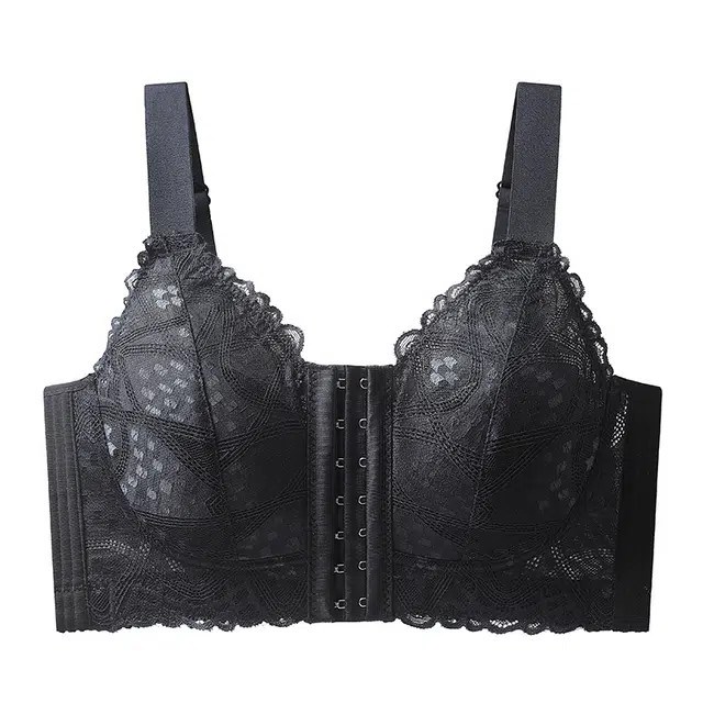 图兰朵 大胸显小聚拢无痕清爽透气蕾丝花薄款提拉防下垂侧收美背性感纯欲风无钢圈收副乳文胸 女款