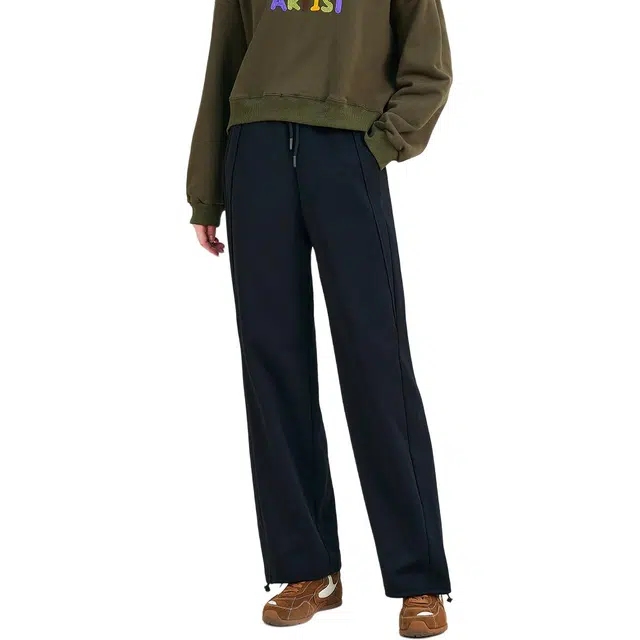 木果果木 秋季 简约百搭高腰休闲裤 宽松 女款