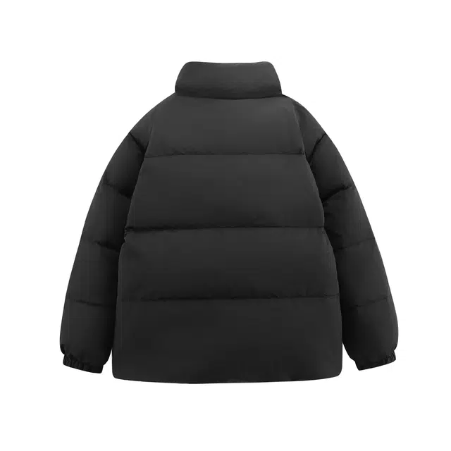 鸭鸭 简约面包服纯色宽松休闲防风外套防寒保暖加厚羽绒服 男女同款