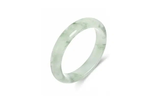 好银坊 青山黛飘绿美人贵妃镯  宫廷风古典优雅柔和如意顺遂百搭轻奢感#好运 天山翠 手镯 女款