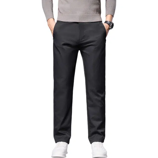 海尔斯 纯色中腰直筒时尚简约百搭休闲裤 男款