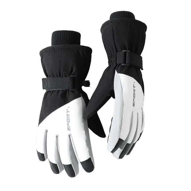 南极人 冬季防寒防风防泼水保暖骑行电动车滑雪登雪山防滑可触屏零下御寒防冻 加厚 运动手套 男款