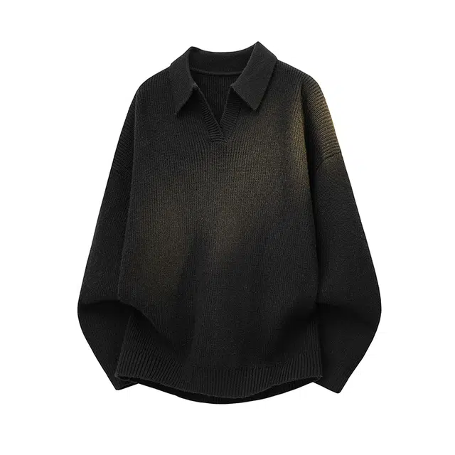 马员外 慵懒风打底套头宽松针织衫 男款