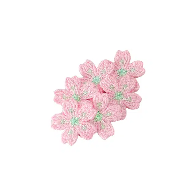 蒙妮 森系甜美刺绣花朵 布艺 发夹 女款