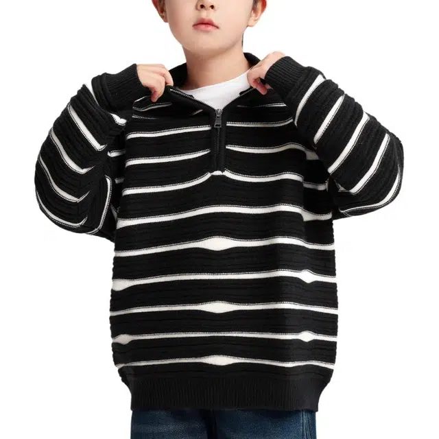 左西毛衣 条纹针织舒适保暖 儿童款