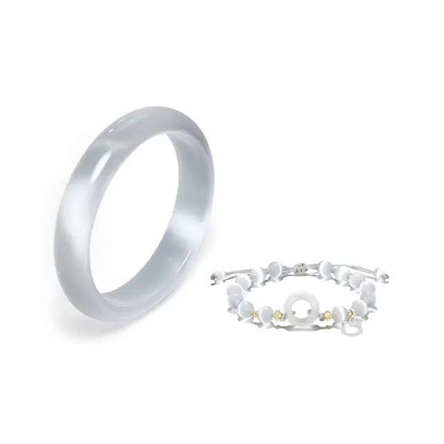 郁馨 温柔经典碎冰蓝宫廷风素雅叠戴百搭月老赐福正缘桃花淡雅风古典温婉气质小清新#好运 琉璃 手串 女款