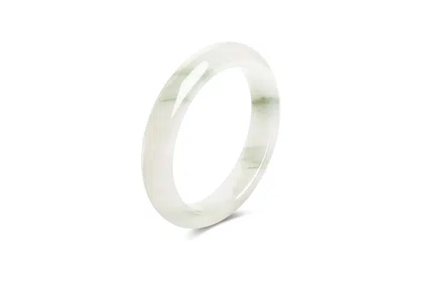 好银坊 清润微青远山黛 新中式国潮古风高级感设计高雅贵气倾心素净轻奢百搭汉服旗袍显白贵妃镯 天山翠 手镯 女款