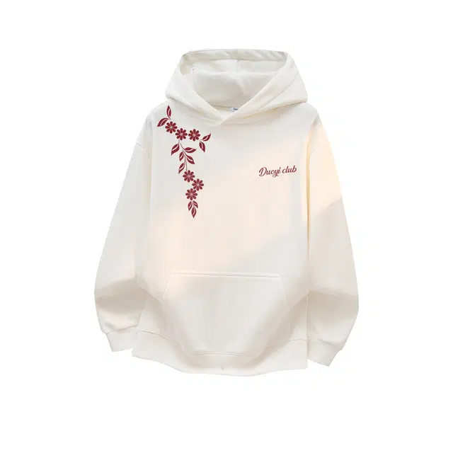 Duoyi Paper-Cut Floral Hoodie