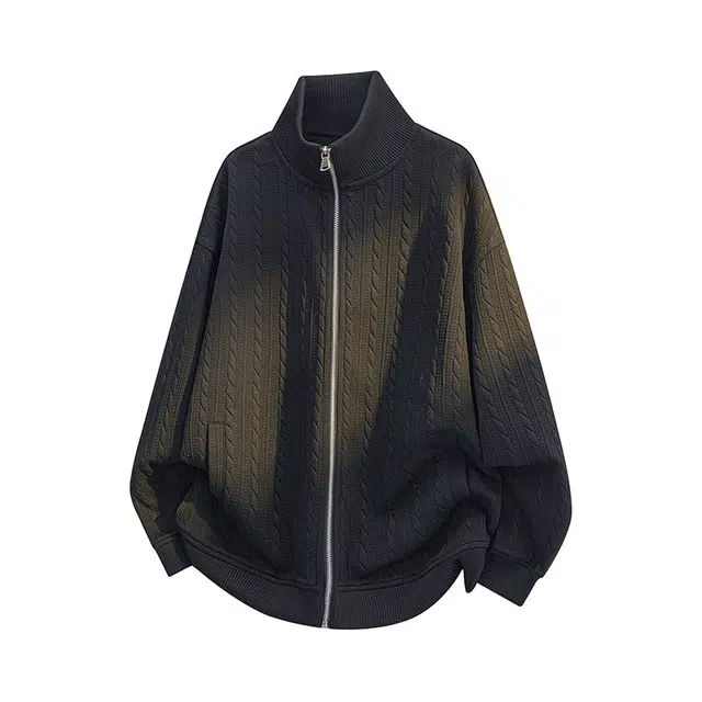 海尔斯 开衫美式运动立领宽松百搭时尚简约卫衣 男款