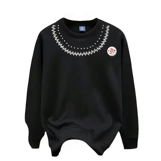 半空山 美式高街雪花波点印花纯色简约基础款重磅高克重打底个性小众通勤日常免烫抗皱潮流时尚百搭宽松舒适套头卫衣 男女同款