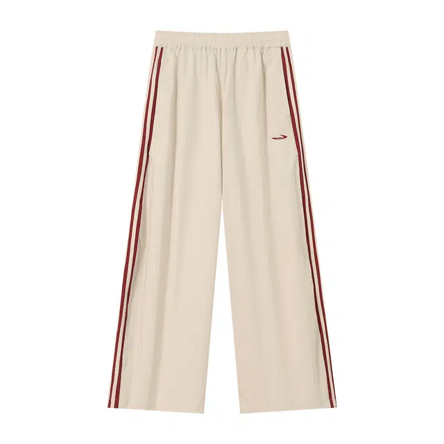 江南先生 城市接力赛 静默复古风穿搭运动户外撞色薄织带宽松长裤休闲裤 男女同款