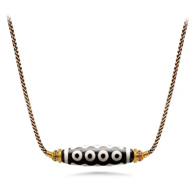 【百无禁忌百财来】 玉临门 招财转运藏式七眼天珠手工编织绳吉祥平安百搭佛系挂件 万事如意#好运 玛瑙 项链 男女同款情侣款