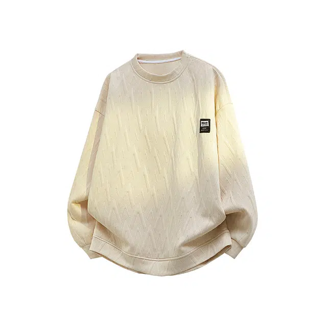 海尔斯 时尚都市重磅圆领提花卫衣 男女同款