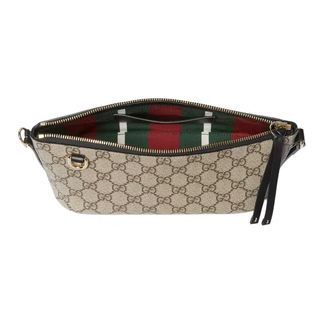 Gucci GG Emblem Small Shoulder Bag Black Brown