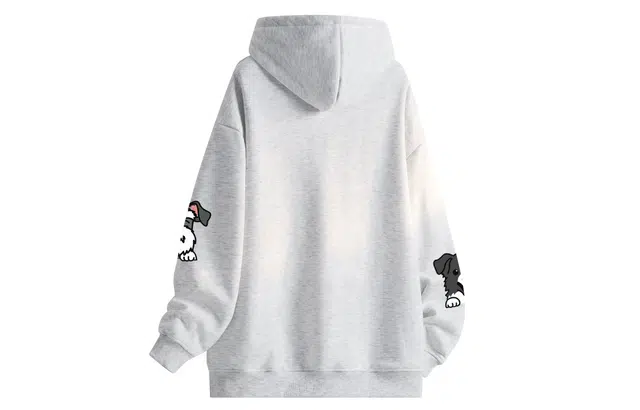 CHARLIE GOLF Cartoon Dog Plaid Hoodie